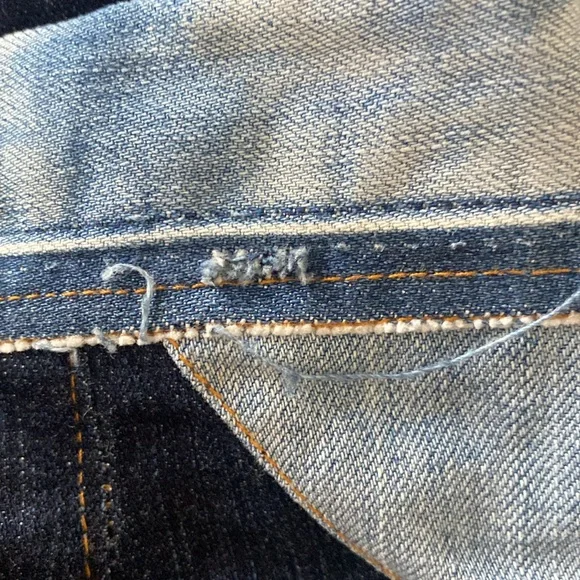 Denim Colorblock Jean Mixed Wash Bodycon Pencil Skirt, Size S/Waist 25”. - Picture 7 of 7